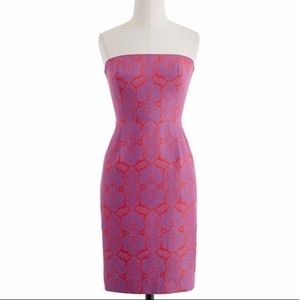 JCrew Paisley Strapless Dress